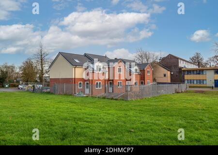 Costruzione di nuovi appartamenti a Woodrow, Redditch, Worcestershire, Inghilterra. Foto Stock