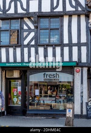 Fresh Baguette Bar nel centro di Stratford Upon Avon. Foto Stock