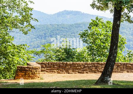 Huntsville, Alabama, Monte sano state Park, si affaccia sulle colline della foresta, Foto Stock