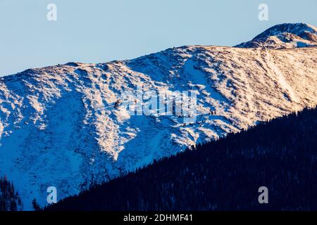 Neve coperta Simmons Peak; altitudine 12.050'; vicino a Salida; Colorado; USA Foto Stock