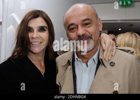 Carine Roitfeld e Christian Louboutin hanno partecipato alla mostra Schiaparelli durante la settimana della Moda Haute-Couture di Parigi Primavera-Estate 2016 il 25 gennaio 2016 a Parigi, Francia. Foto di Aurore Marechal/ABACAPRESS.COM Foto Stock