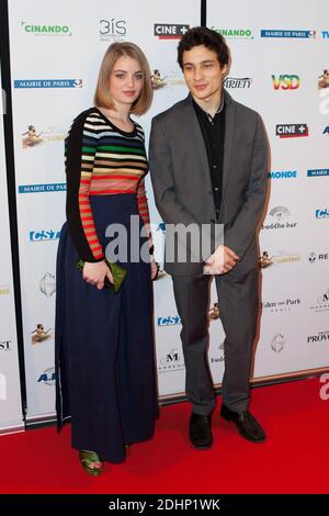 Lou Roy-Lecollinet e Quentin Dolmaire alla 21a cerimonia di Lumieres de la Presse Etrangere in Espace Pierre Cardin a Parigi, francia, l'8 febbraio 2016. Foto di Audrey Poree/ ABACAPRESS.COM Foto Stock