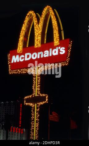 McDonald's Sign a Las Vegas, Nevada Foto Stock