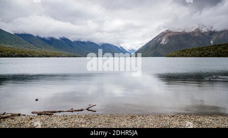 Lago Rotoiti, Saint Arnaud, Nelson, Tasman, Nuova Zelanda, Sabato, Novembre 21, 2020. Foto Stock