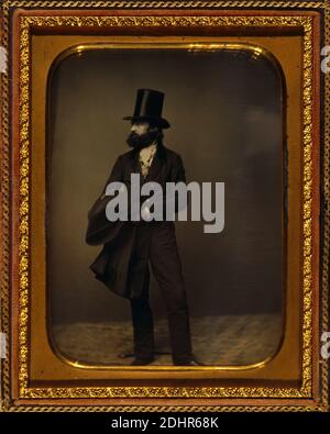 1850 ca, USA : il pittore americano SIDNEY WILLIAM MOUNT ( 1807 - 1868 ) . Fotografo di Mathew B. Brady . - ARTE - ARTI VISIVE - ARTE - RITRATTO - ritratti - STORIA - FOTO STORICHE - cravatta bow - cravatta - fiocco - DANDY - barba - barba - cappello - cappello a cilindro - MODA - ABBIGLIAMENTO MASCHILE - moda - 800 - OTTOCENTO -- - Archivio GBB Foto Stock