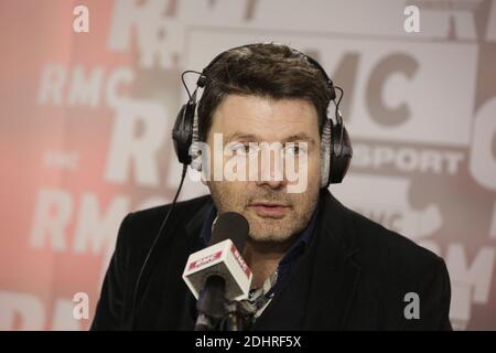 Esclusivo. Philippe Lellouche è intervistato da Brigitte Lahaie sulla radio RMC a Parigi, Francia, 10 marzo 2016. Foto di Jerome Domine/ABACAPRESS.COM Foto Stock