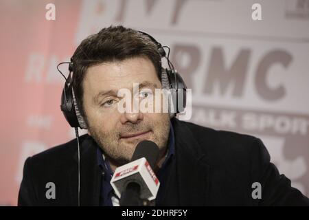 Esclusivo. Philippe Lellouche è intervistato da Brigitte Lahaie sulla radio RMC a Parigi, Francia, 10 marzo 2016. Foto di Jerome Domine/ABACAPRESS.COM Foto Stock