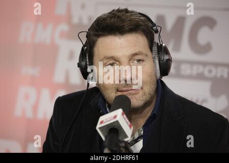 Esclusivo. Philippe Lellouche è intervistato da Brigitte Lahaie sulla radio RMC a Parigi, Francia, 10 marzo 2016. Foto di Jerome Domine/ABACAPRESS.COM Foto Stock