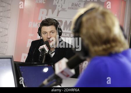 Esclusivo. Philippe Lellouche è intervistato da Brigitte Lahaie sulla radio RMC a Parigi, Francia, 10 marzo 2016. Foto di Jerome Domine/ABACAPRESS.COM Foto Stock