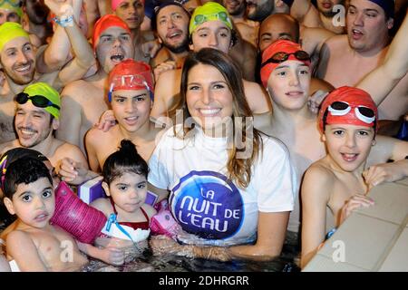 Laury Thilleman (Miss France 2011) assiste a la 9e Edition de 'la Nuit de l'Eau' organisee par la Federation Francaise de Natation au profit de l'UNICEF a la piscine Georges Hermant a Paris, France le 12 Mars 2016. Foto di Aurore Marechal/ABACAPRESS.COM Foto Stock