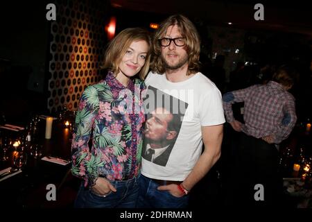 Maya Lauque e suo marito partecipano alla festa del 6° anniversario dell'autobus Palladium, tenutasi a Bus Palladium a Parigi, Francia il 17 marzo 2016. Foto di Jerome Domine/ABACAPRESS.COM Foto Stock