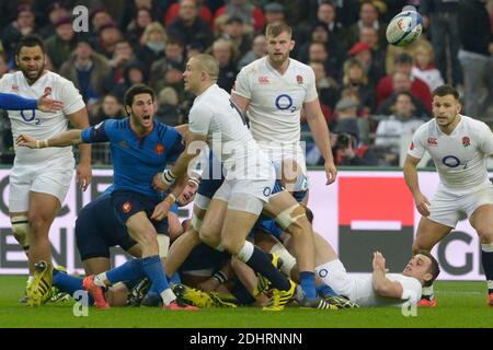 Mike Brown in Inghilterra durante il torneo Rugby RBS 6 Nations, Francia contro Inghilterra a Stade de France, St-Denis, Francia, il 19 marzo 2016. L'Inghilterra ha vinto il 31-21. Foto di Henri Szwarc/ABACAPRESS.COM Foto Stock