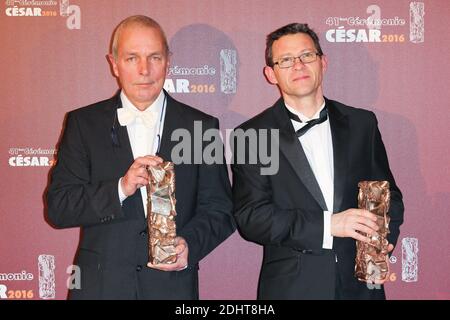 FRANCOIS MUSY ET GABRIEL HAFNER MEILLEUR SON POUR 'MARGUERITE' - 41EME CEREMONIE DES CESAR 2016 AU THEATRE DU CHATELET FOTO Di Nasser Berzane/ABACAPRESS.COM Foto Stock