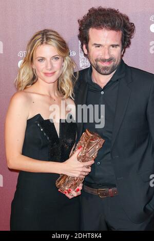 CYRIL DION ET MELANIE LAURENT MEILLEUR DOCUMENTAIRE POUR 'DEMAIN' - 41EME CEREMONIE DES CESAR 2016 AU THEATRE DU CHATELET FOTO Di Nasser Berzane/ABACAPRESS.COM Foto Stock