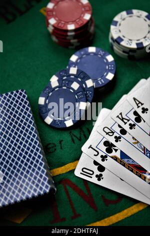 Un'immagine di un poker Foto Stock
