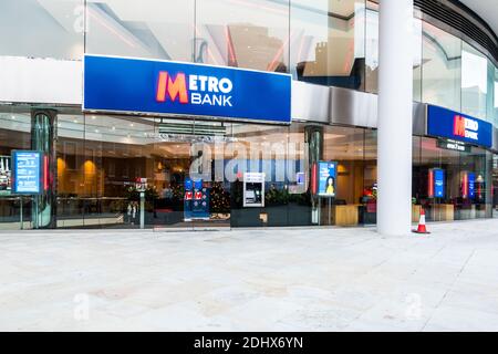 Filiale della Metro Bank a London City Foto Stock