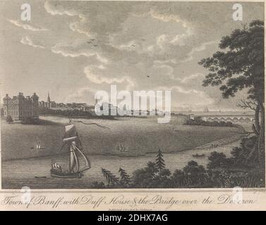 Città di Banff, con la Duff House e il Bridge Over the Doveron (pubblicato da J. Johnson); pagina 97 (Volume One), J. Dudley, 1806 Foto Stock