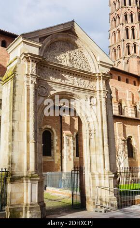 Basilique de San Saturnino, Saint Sernin, chiesa romanica nella città francese di Tolosa, Francia, Europa Foto Stock