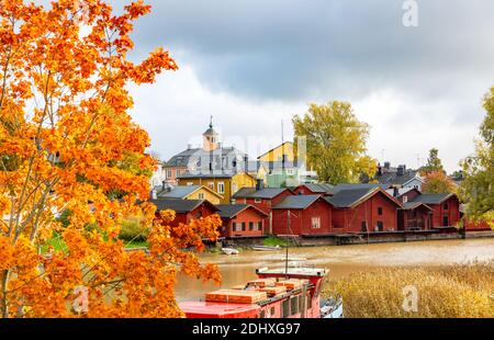 Città vecchia di Porvoo in Finlandia. Foto Stock