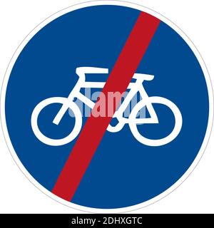 Icona della corsia della bicicletta su sfondo bianco. stile piatto. Icona della strada solo biciclette per il design del sito Web, logo, app, UI. Simbolo della pista ciclabile. Corsia delle biciclette Illustrazione Vettoriale