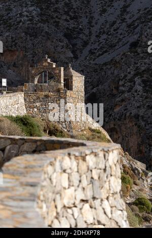 Ingresso alla Gola di Kourtaliotiko, Creta, Grecia Foto Stock