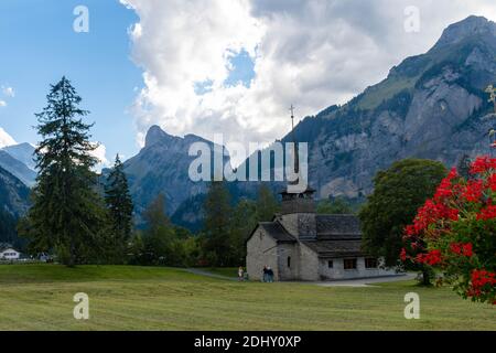 Svizzera Alpi stupende nella città di Kandersteg Foto Stock