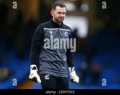 Southend, Regno Unito. 12 dicembre 2020. SOUTHEND, INGHILTERRA - DICEMBRE 12: Mark Howard of Scunthorpe si è Unito durante la Sky Bet League due tra Southend United e Scunthorpe Uniti al Roots Hall Stadium, Southend, Regno Unito il 12 Dicembre 2020 Credit: Action Foto Sport/Alamy Live News Foto Stock