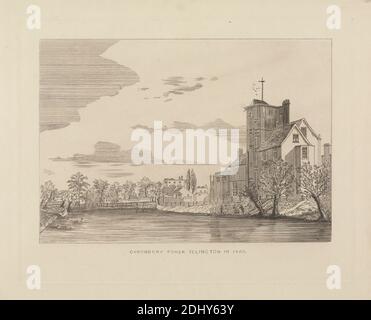 Canonbury Tower, Islington nel 1820, artista sconosciuto, XIX secolo, dopo artista sconosciuto, 1820, incisione, foglio: 8 5/16 x 10 3/8in. (21.1 x 26,4 cm Foto Stock