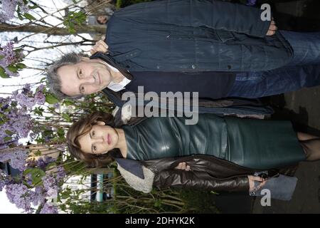 Jean-Jacques Bourdin e sua moglie Anne Nivat partecipano al nono Premio di letteratura de la Closerie Des Lilas tenutosi a la Closerie Des Lilas a Parigi, in Francia, il 12 aprile 2016. Foto di Jerome Domine/ABACAPRESS.COM Foto Stock