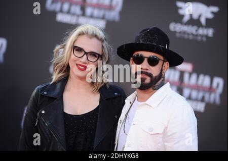 AJ McLean partecipa alla prima mondiale di "Captain America: Civil War" al Dolby Theatre di Los Angeles, California, USA il 12 aprile 2016. Foto di Lionel Hahn/ABACAPRESS.COM Foto Stock