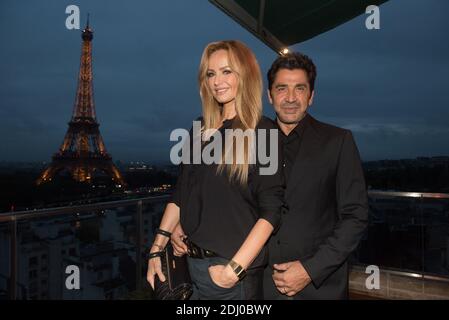Esclusiva - Adriana Karembeu e suo marito Andre Ohanian hanno partecipato all'apertura della Suite Eiffel all'hotel Shangri-la, il 10 maggio 2016, a Parigi. Foto di Laurent Zabulon/ABACAPRESS.COM Foto Stock