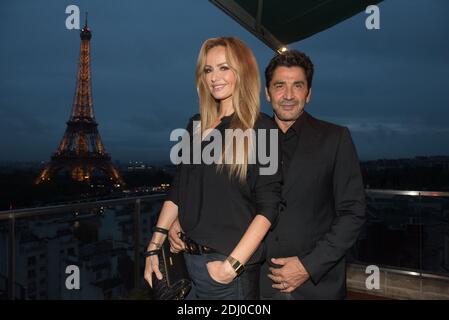 Esclusiva - esclusiva - Adriana Karembeu e suo marito Andre Ohanian hanno partecipato all'apertura della Suite Eiffel all'hotel Shangri-la, il 10 maggio 2016, a Parigi. Foto di Laurent Zabulon/ABACAPRESS.COM Foto Stock