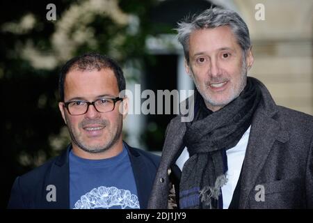 Luc Barruet et et Antoine de Caunes assistent a la Conference de Presse de Solidays 2016 a Paris, France le 02 Juin 2016. Foto di Aurore Marechal/ABACAPRESS.COM Foto Stock