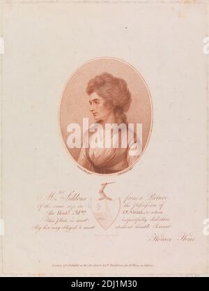 Principessa Charlotte Augusta, Francesco Bartolozzi RA, 1728–1815, italiana, attiva in Gran Bretagna (1764–99), dopo Richard Cosway, 1742–1821, inglese, 1797, incisione Foto Stock