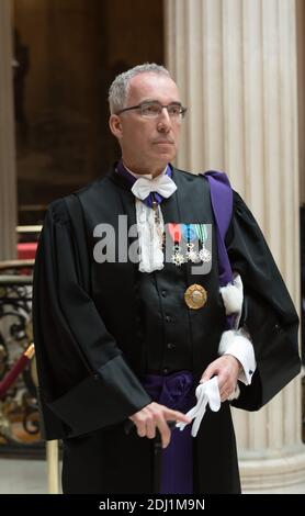 Parigi, il presidente dell'autorità per l'istruzione Francois Weil durante una cerimonia di conferimento del dottorato Honoris causa al presidente Park, presso l'Università della Sorbona di Parigi, Francia, il 3 giugno 2016. Il Presidente Park è in visita ufficiale di Stato di quattro giorni in Francia. Foto di Jacques Witt/piscina/ABACAPRESS.COM Foto Stock