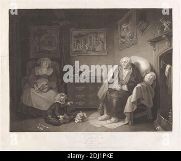 Come ti piace: Atto II, scena VII: L'uomo delle sette età (settima età), Peter Simon, 1750–1810, dopo Robert Smirke, 1752–1845, britannico, 1801, incisione Foto Stock