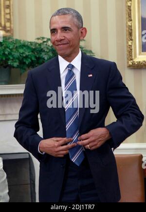 Il presidente Barack Obama incontra il primo ministro indiano Narendra modi presso l'ufficio ovale della Casa Bianca a Washington, DC, USA, il 07 giugno 2016. Foto di Dennis Brack/piscina/ABACAPRESS.COM Foto Stock