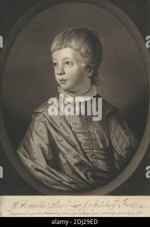 Il Honble. William Legge, John Spilsbury, 1730–1795, dopo Sir Joshua Reynolds RA, 1723–1792, British, 1764, Mezzotint Foto Stock