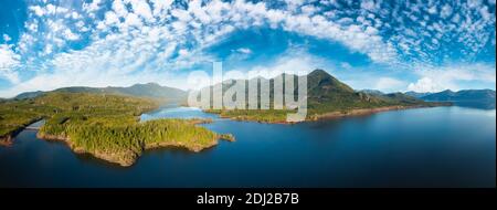 Splendida vista panoramica aerea sul lago Kennedy Foto Stock