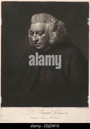 Dr. Samuel Johnson, Charles Townley, 1746–c.1800, dopo John Opie, 1761–1807, British, 1786, Mezzotint Foto Stock