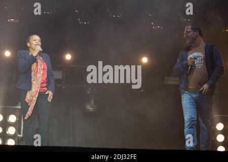 CHRISTIANE TAUBIRA, LUC BARRUET - YoNAYS 2016 - GIORNO 2 Foto di Nasser Berzane/ABACAPRESS.COM Foto Stock