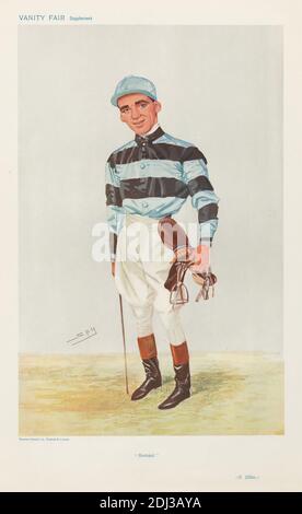 Vanity Fair: Jockeys; 'Bernard', Bernard Dillon, 12 settembre 1906, Leslie Matthew 'Sty' Ward, 1851–1922, British, 1906, Chromolithograph Foto Stock