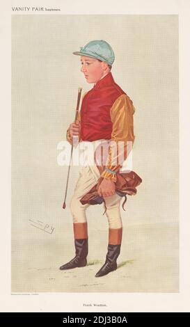 Vanity Fair: Jockeys; Frank Wootton, Leslie Matthew 'Sty' Ward, 1851–1922, British, 1909, Chromolithograph Foto Stock