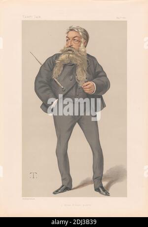 Vanity Fair - Artisti. 'Pittore francese agreat'. JEAN Louis Ernest Meissonier. 1 maggio 1880, Theobald Chartran, 1849–1907, francese, 1880, Chromolitografia Foto Stock