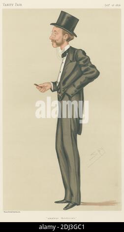 Vanity Fair: Theatre; 'Amateur Theatricals', Visconte Newry e Morne, 28 ottobre 1876, Leslie Matthew 'Sty' Ward, 1851–1922, British, 1876, Chromolithograph Foto Stock