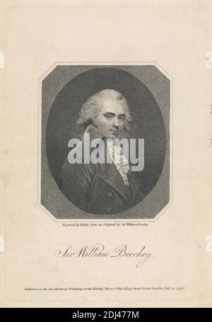 Sir William Beechey, William Ridley, 1764–1838, britannico, dopo Sir William Beechey, 1753–1839, inglese, 1798, Engraving Foto Stock