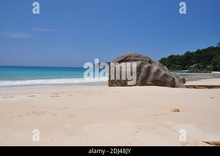 Grand anse beach. Mahé is the largest island in the Seychelles archipelago, in the Indian Ocean off East Africa. Truly heaven on earth. Stock Photo