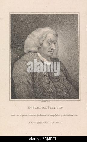 Samuel Johnson, Thomas Trotter, ca. 1750–1803, inglese, dopo artista sconosciuto, non datato, incisione, foglio: 7 x 4 1/2 poll. (17.8 x 11,4 cm Foto Stock