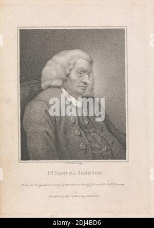 Samuel Johnson, Thomas Trotter, ca. 1750–1803, inglese, dopo artista sconosciuto, non datato, incisione, foglio: 9 x 5 poll. (22.9 x 12,7 cm Foto Stock