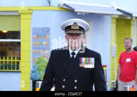 Netflix Drama la corona filmando l'investitura del principe Carlo ai castelli di Caernarfon, Galles del Nord Credit: Mike Clarke/ Alamy Foto d'archivio Foto Stock